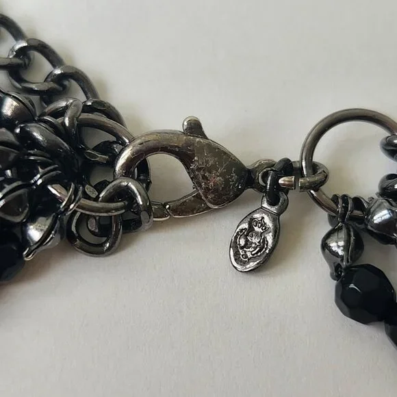 Premier Designs Y2K Multi-Chain Layered Necklace Beads Glam Grunge Rocker Chic - Picture 6 of 7